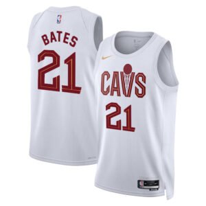 Regata NBA Cleveland Cavaliers Association Edition Emoni Bates 21 - Branca