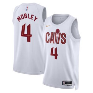 Regata NBA Cleveland Cavaliers Association Edition Evan Mobley 4 - Branca