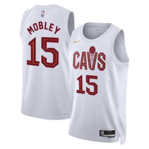 Regata NBA Cleveland Cavaliers Association Edition Isaiah Mobley 15 - Branca