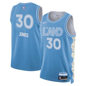 Regata NBA Cleveland Cavaliers City Edition Damian Jones 30 - Azul