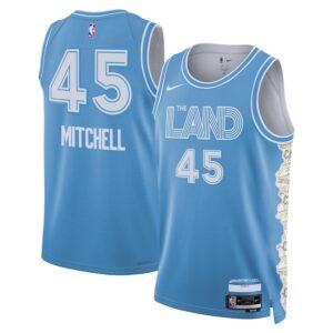 Regata NBA Cleveland Cavaliers City Edition Donovan Mitchell 45 - Azul
