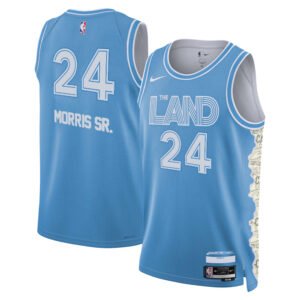 Regata NBA Cleveland Cavaliers City Edition Marcus Morris Sr. 24 - Azul