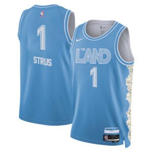 Regata NBA Cleveland Cavaliers City Edition Max Strus 1 - Azul