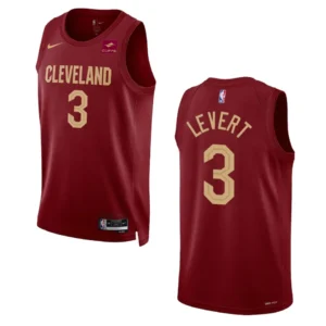 Regata NBA Cleveland Cavaliers Icon Edition 2022/23 Caris LeVert 3 - Vinho