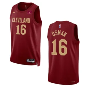 Regata NBA Cleveland Cavaliers Icon Edition 2022/23 Cedi Osman 16 - Vinho