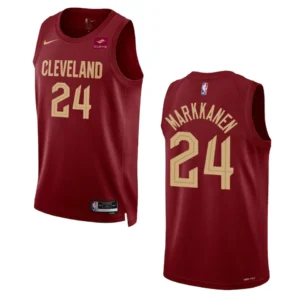 Regata NBA Cleveland Cavaliers Icon Edition 2022/23 Lauri Markkanen 24 - Vinho