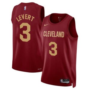 Regata NBA Cleveland Cavaliers Icon Edition Caris LeVert 3 - Vinho