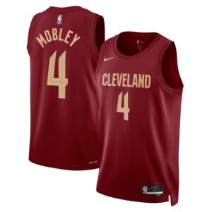 Regata NBA Cleveland Cavaliers Icon Edition Evan Mobley 4 - Vinho