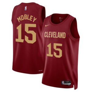 Regata NBA Cleveland Cavaliers Icon Edition Isaiah Mobley 15 - Vinho