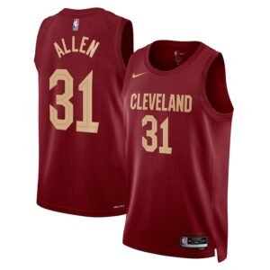 Regata NBA Cleveland Cavaliers Icon Edition Jarrett Allen 31 - Vinho