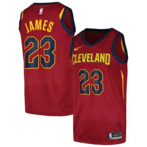 Regata NBA Cleveland Cavaliers Icon Edition LeBron James 23 - Vinho (Retrô)