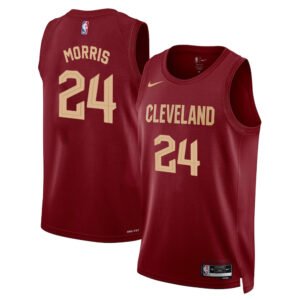 Regata NBA Cleveland Cavaliers Icon Edition Marcus Morris 24 - Vinho