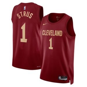 Regata NBA Cleveland Cavaliers Icon Edition Max Strus 1 - Vinho