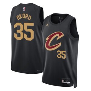 Regata NBA Cleveland Cavaliers Statement Edition Isaac Okoro 35 - Preta
