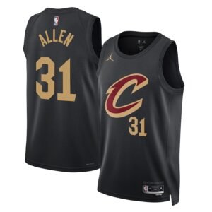 Regata NBA Cleveland Cavaliers Statement Edition Jarrett Allen 31 - Preta