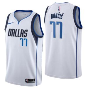 Regata NBA Dallas Mavericks Association Edition 2023 Luka Doncic 77 - Branca