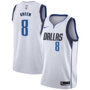 Regata NBA Dallas Mavericks Association Edition Josh Green 8 - Branca