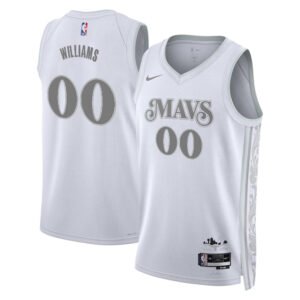 Regata NBA Dallas Mavericks City Edition Brandon Williams 00 - Branca