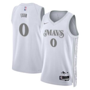 Regata NBA Dallas Mavericks City Edition Dante Exum 0 - Branca