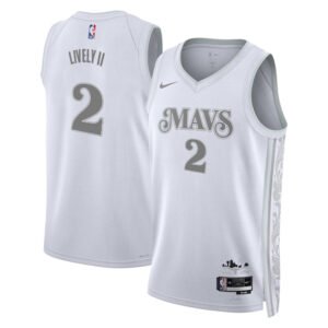 Regata NBA Dallas Mavericks City Edition Dereck Lively II 2 - Branca