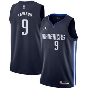 Regata NBA Dallas Mavericks Statement Edition AJ Lawson 9 - Azul