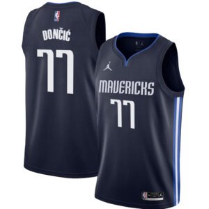Regata NBA Dallas Mavericks Statement Edition Luka Dončić 77 - Azul