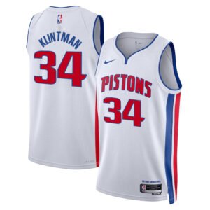 Regata NBA Detroit Pistons Association Edition Bobi Klintman 34 - Branca