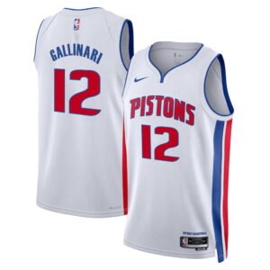 Regata NBA Detroit Pistons Association Edition Danilo Gallinari 12 - Branca