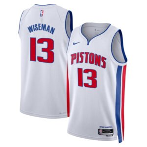 Regata NBA Detroit Pistons Association Edition James Wiseman 13 - Branca