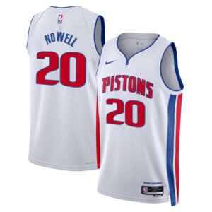 Regata NBA Detroit Pistons Association Edition Jaylen Nowell 20 - Branca