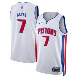 Regata NBA Detroit Pistons Association Edition Killian Hayes 7 - Branca