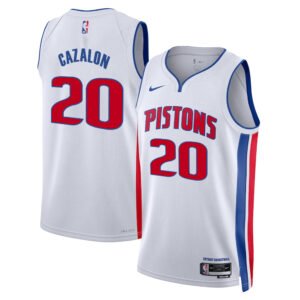 Regata NBA Detroit Pistons Association Edition Malcolm Cazalon 20 - Branca