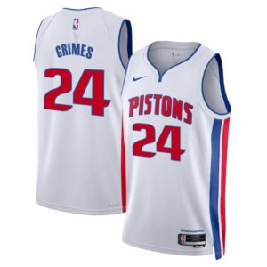 Regata NBA Detroit Pistons Association Edition Quentin Grimes 24 - Branca