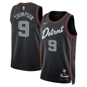 Regata NBA Detroit Pistons City Edition Ausar Thompson 9 - Preta