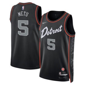 Regata NBA Detroit Pistons City Edition Chimezie Metu 5 - Preta