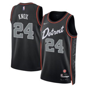 Regata NBA Detroit Pistons City Edition Kevin Knox 24 - Preta