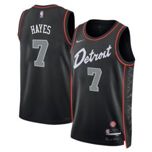 Regata NBA Detroit Pistons City Edition Killian Hayes 7 - Preta