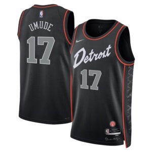 Regata NBA Detroit Pistons City Edition Stanley Umude 17 - Preta