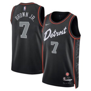 Regata NBA Detroit Pistons City Edition Troy Brown Jr. 7 - Preta