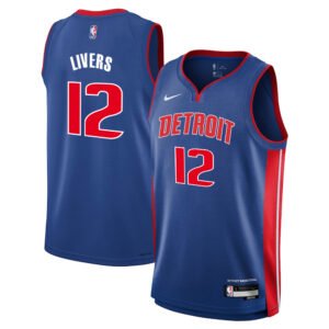 Regata NBA Detroit Pistons Icon Edition Isaiah Livers 12 - Azul
