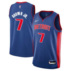 Regata NBA Detroit Pistons Icon Edition Troy Brown Jr. 7 - Azul