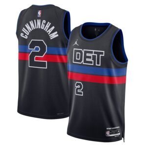 Regata NBA Detroit Pistons Statement Edition Cade Cunningham 2 - Preta