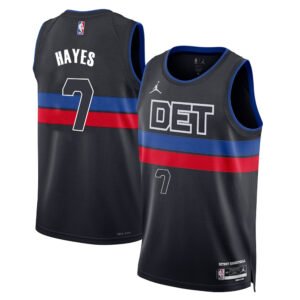 Regata NBA Detroit Pistons Statement Edition Killian Hayes 7 - Preta