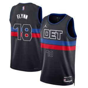Regata NBA Detroit Pistons Statement Edition Malachi Flynn 18 - Preta