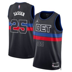Regata NBA Detroit Pistons Statement Edition  Marcus Sasser 25 - Preta