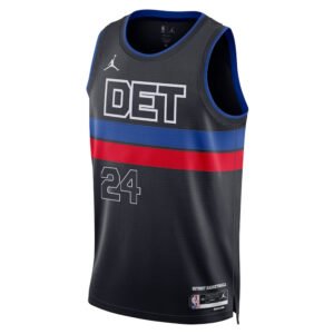 Regata NBA Detroit Pistons Statement Edition Quentin Grimes 24 - Preta