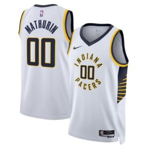 Regata NBA Indiana Pacers Association Edition Benedict Mathurin 00 - Branca