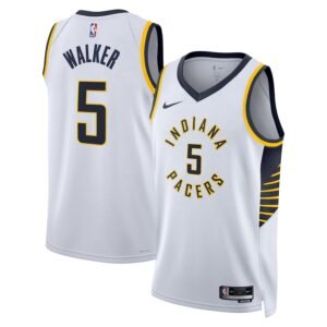 Regata NBA Indiana Pacers Association Edition Jarace Walker 5 - Branca