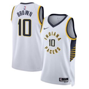 Regata NBA Indiana Pacers Association Edition Kendall Brown 10 - Branca