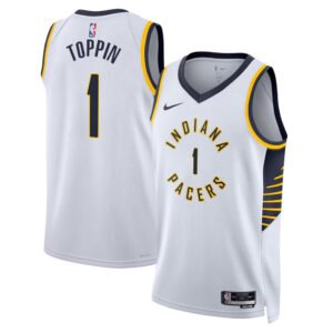 Regata NBA Indiana Pacers Association Edition Obi Toppin 1 - Branca